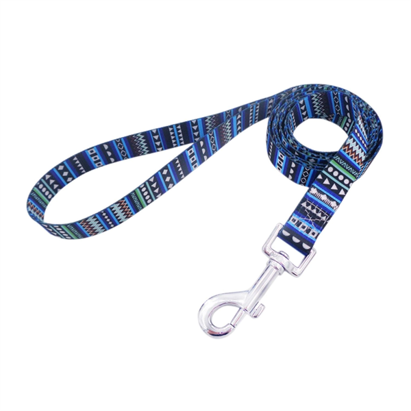 1"Wx72"L Polyester Sublimation Pet Leash w/ Metal Carabiner Customizing