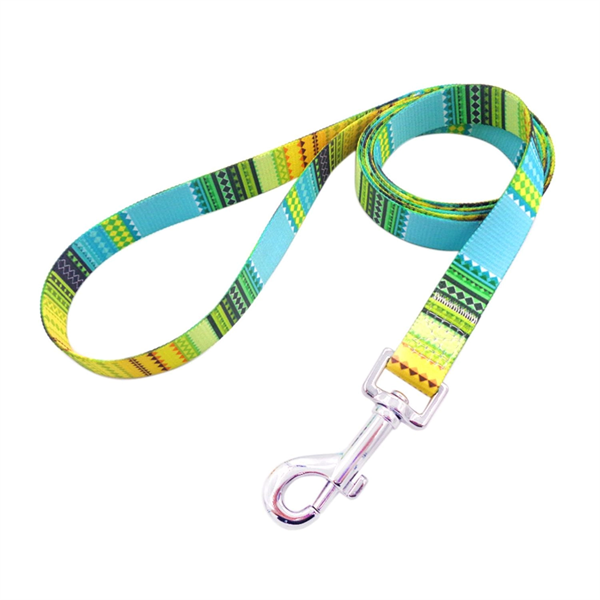 1"Wx72"L Polyester Sublimation Pet Leash w/ Metal Carabiner Customizing
