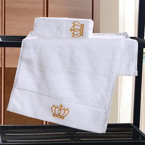 Luxury White Bath Towel Set of 3 Pieces Customizing