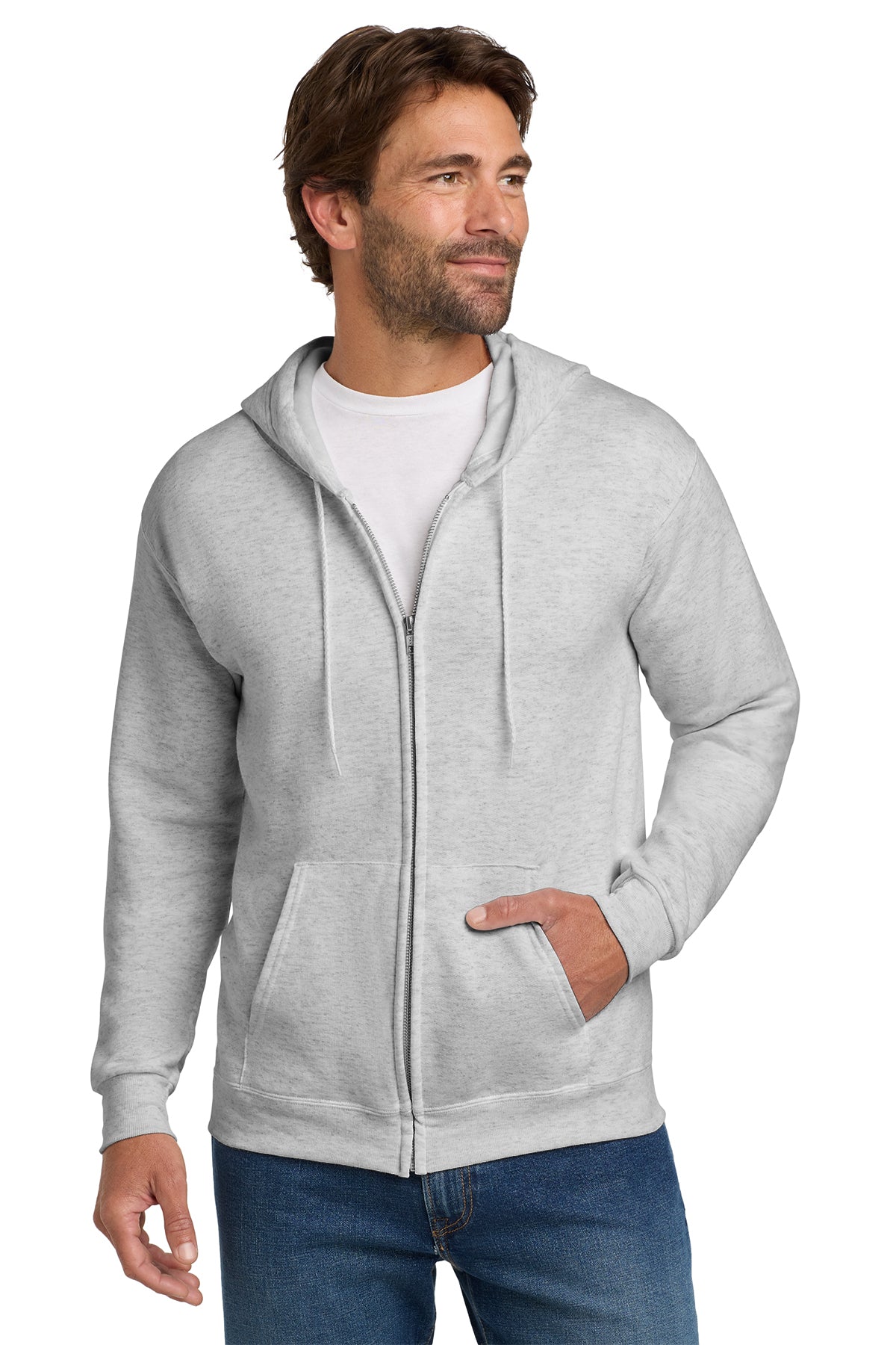 Hanes® - EcoSmart® Full-Zip Hooded Sweatshirt Customizing