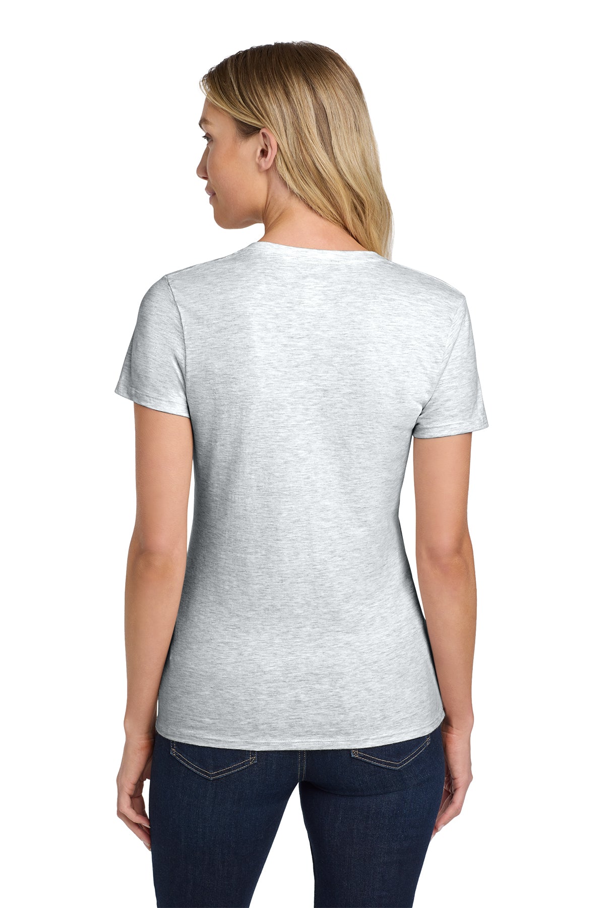 Hanes® Women's Perfect-T Cotton V-Neck T-Shirt Customizing