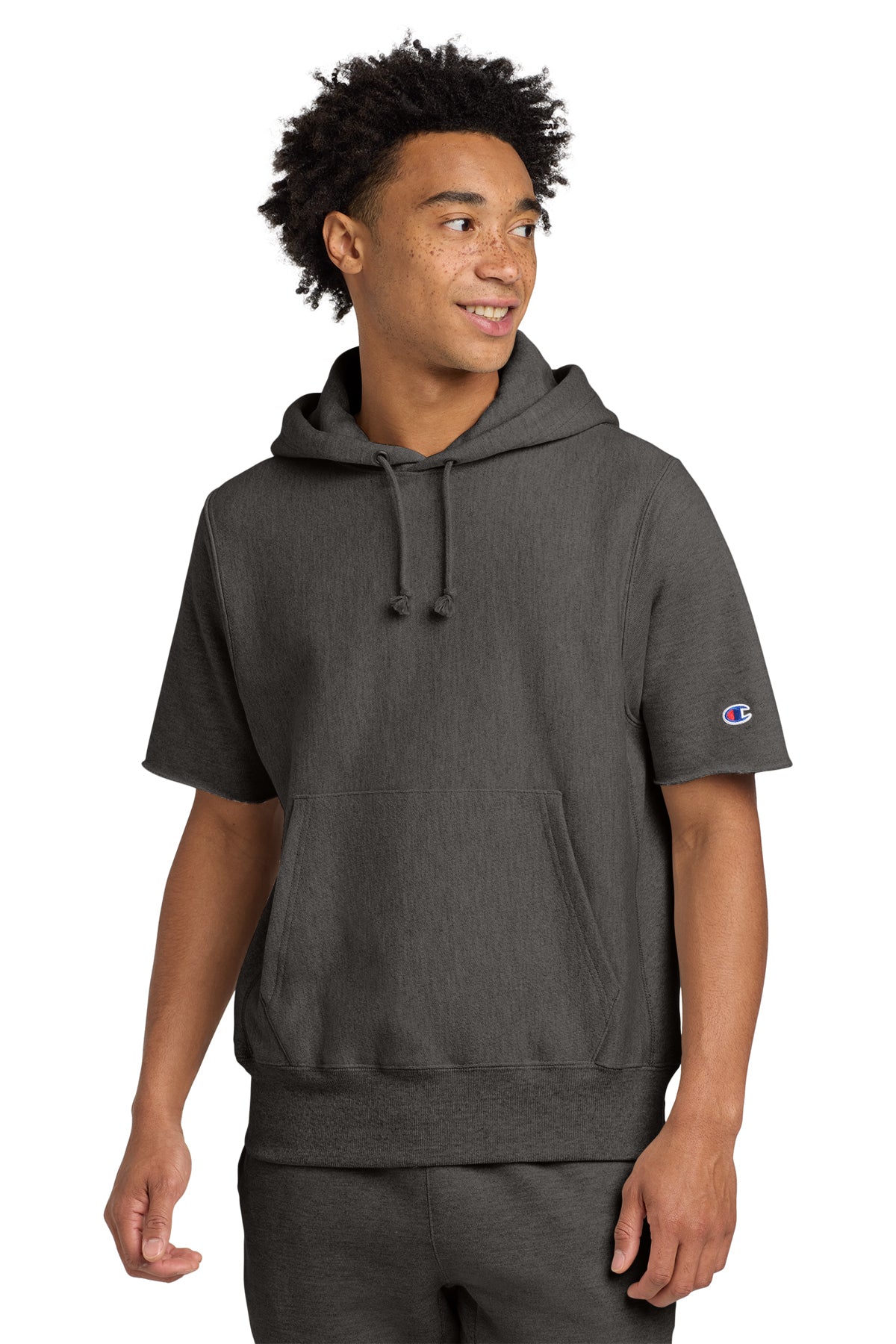 Champion ® Reverse Weave ® Short Sleeve Hooded Sweatshirt Customizing