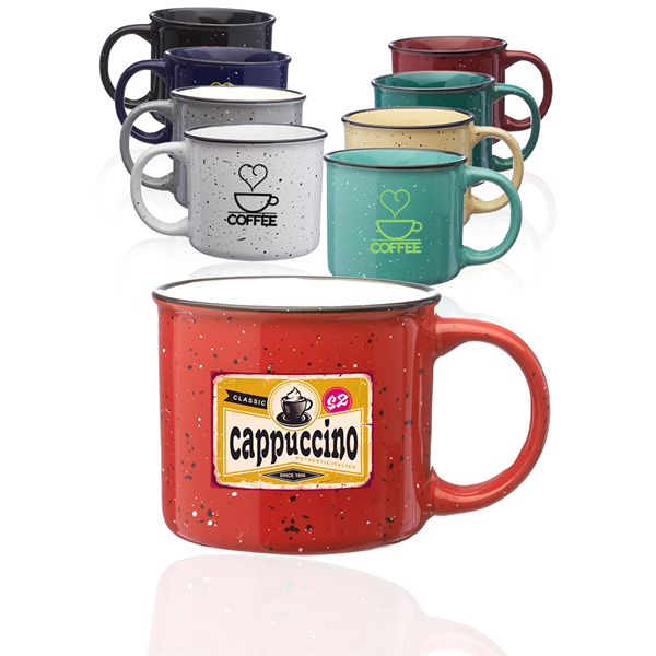 13 oz. Ceramic Campfire Coffee Mugs Customizing