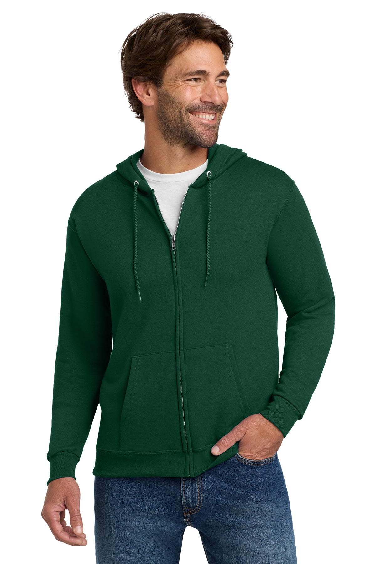 Hanes® - EcoSmart® Full-Zip Hooded Sweatshirt Customizing