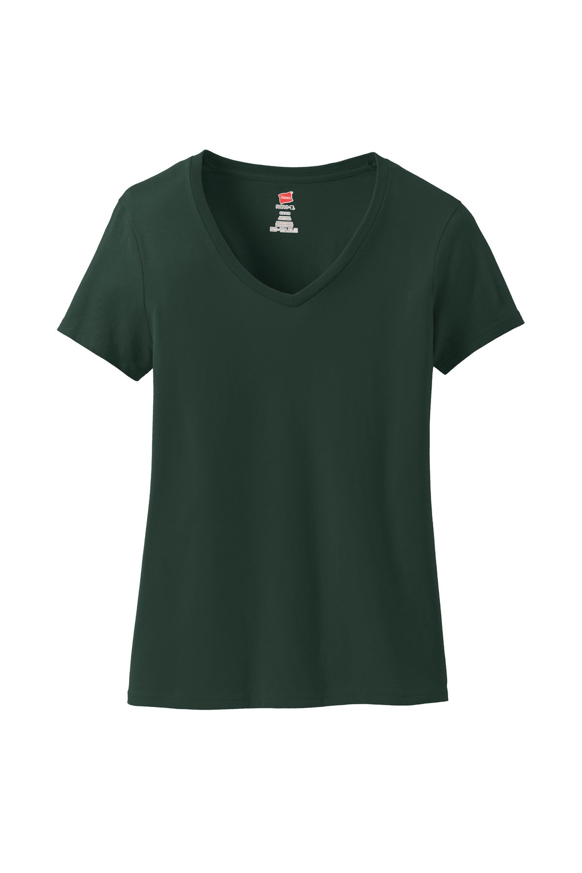 Hanes® Women's Perfect-T Cotton V-Neck T-Shirt Customizing