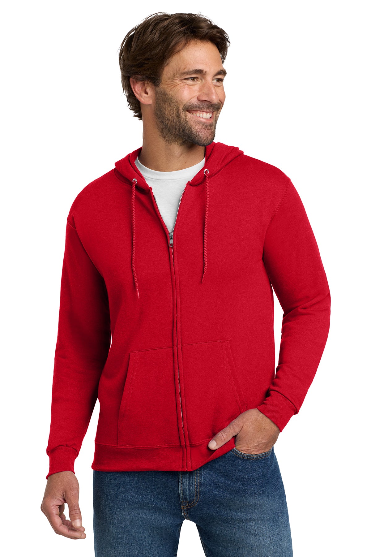 Hanes® - EcoSmart® Full-Zip Hooded Sweatshirt Customizing