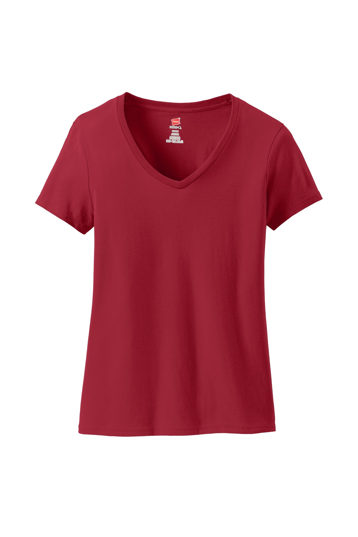Hanes® Women's Perfect-T Cotton V-Neck T-Shirt Customizing