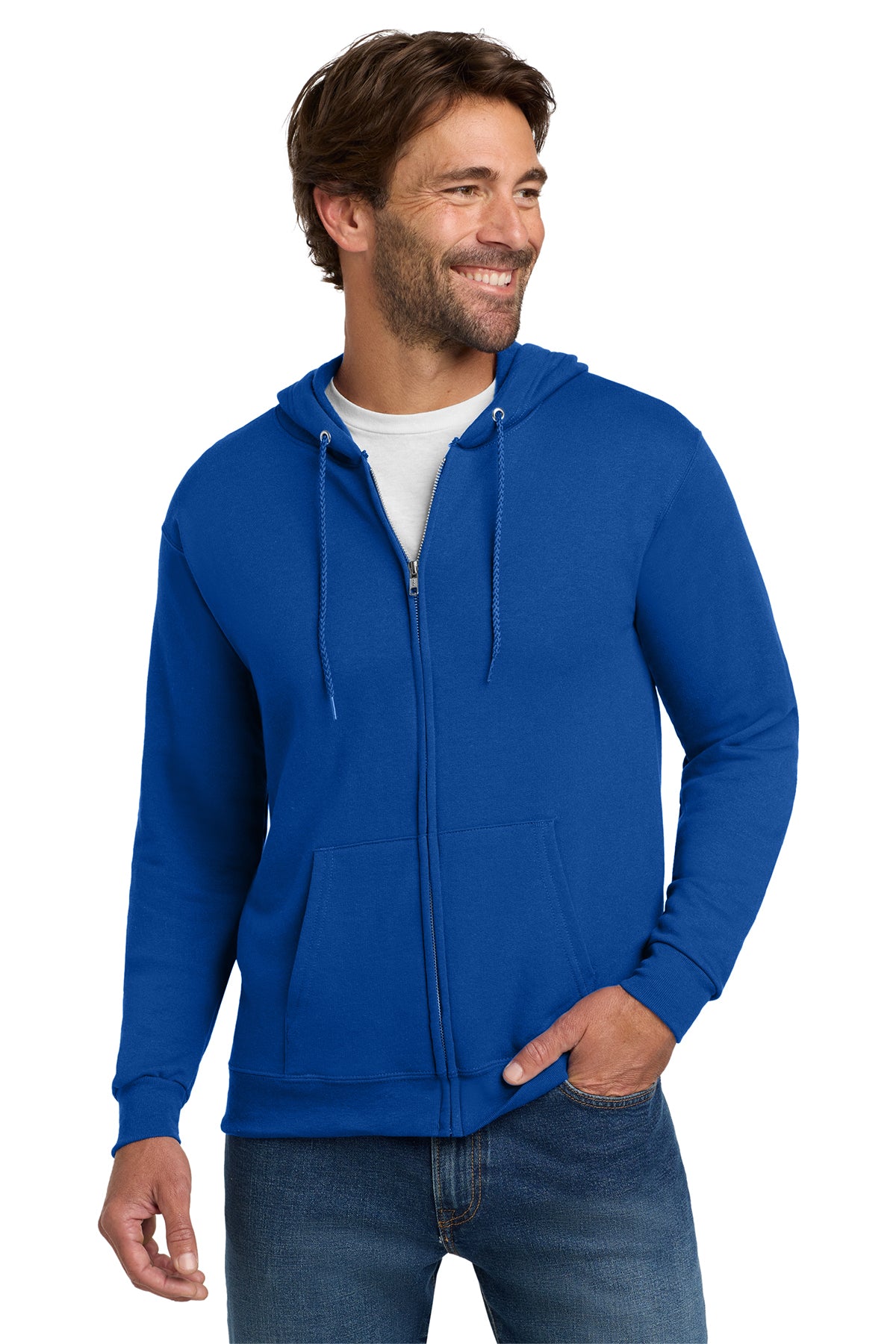 Hanes® - EcoSmart® Full-Zip Hooded Sweatshirt Customizing
