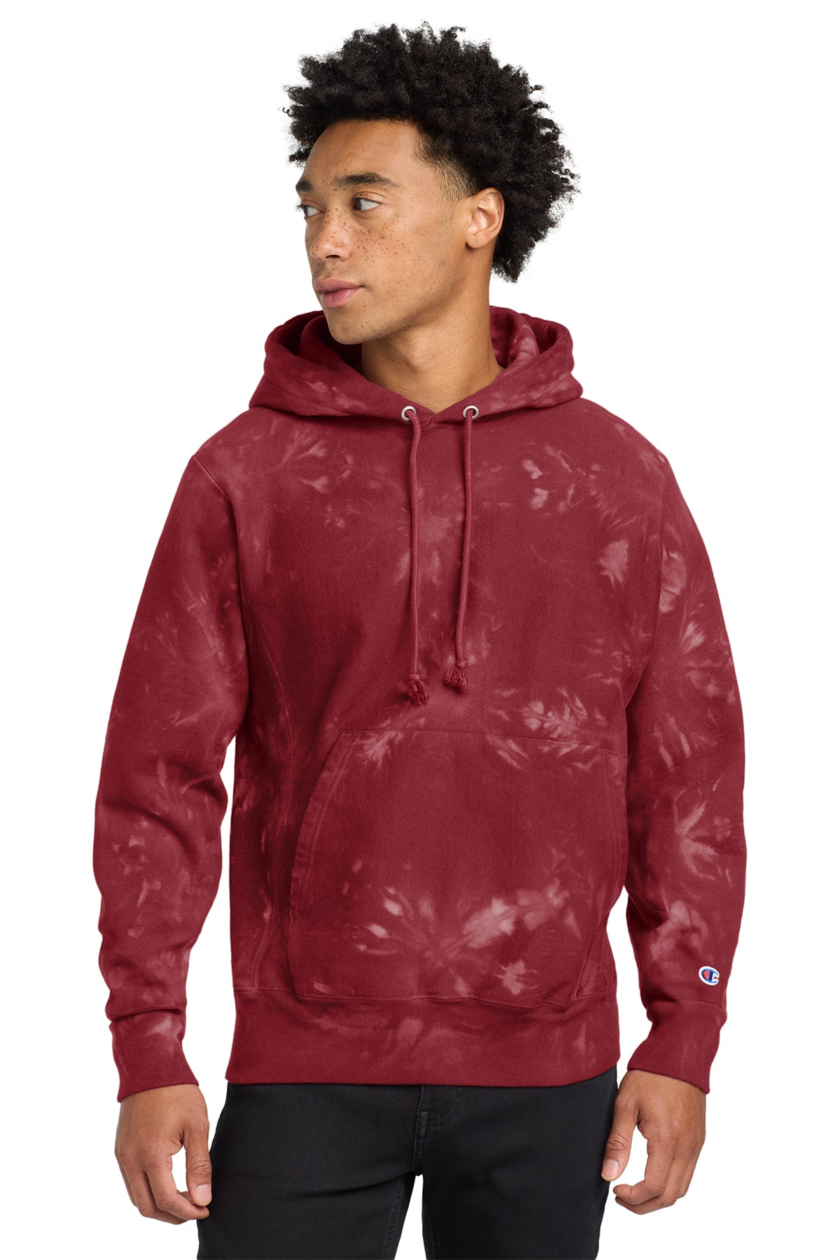 Champion ® Reverse Weave ® Scrunch-Dye Tie-Dye Hooded Sweatshirt Customizing
