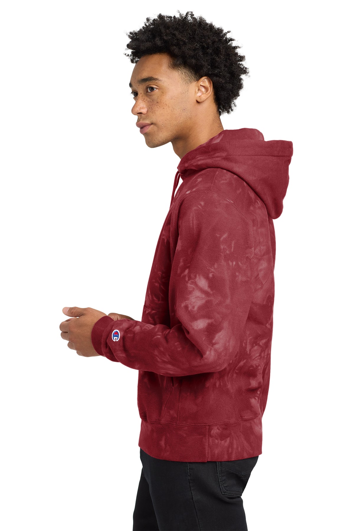 Champion ® Reverse Weave ® Scrunch-Dye Tie-Dye Hooded Sweatshirt Customizing