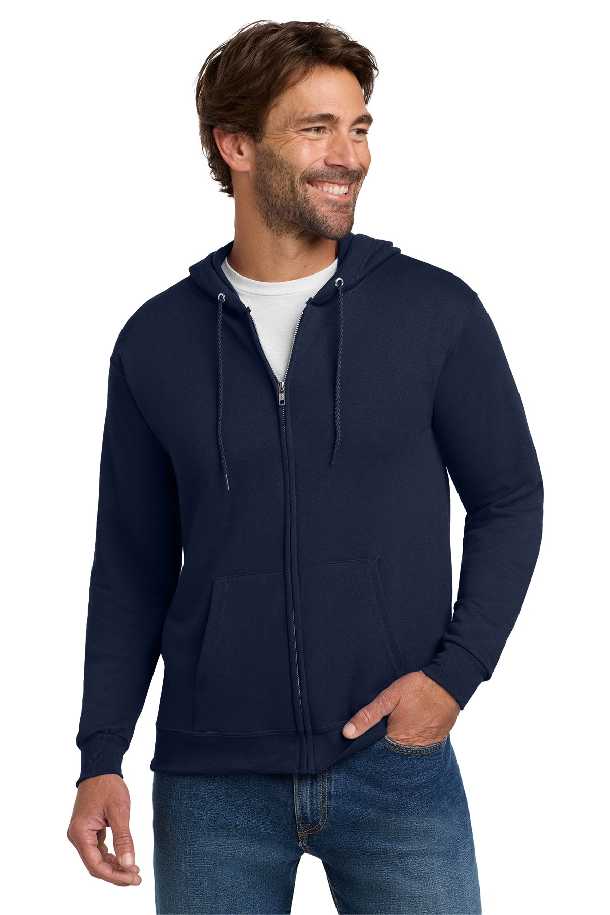 Hanes® - EcoSmart® Full-Zip Hooded Sweatshirt Customizing