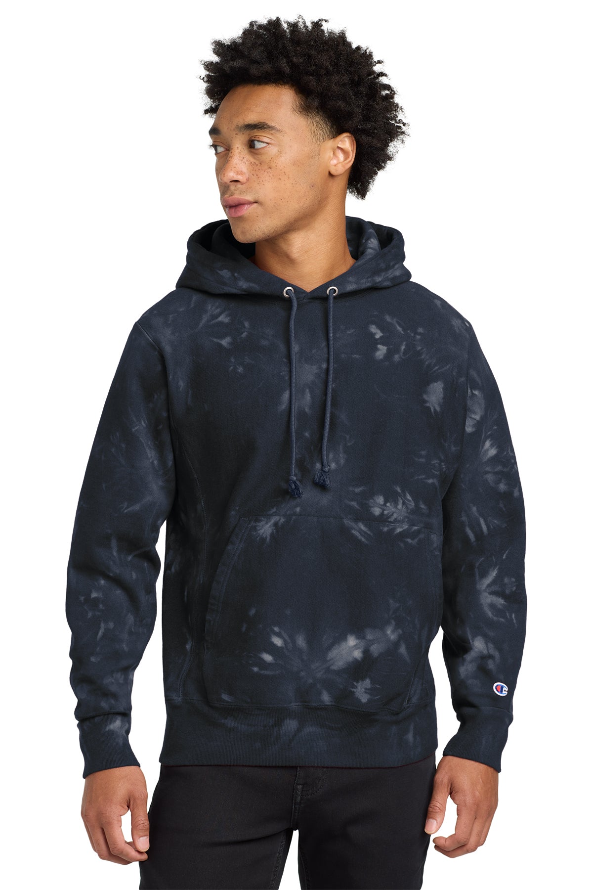 Champion ® Reverse Weave ® Scrunch-Dye Tie-Dye Hooded Sweatshirt Customizing
