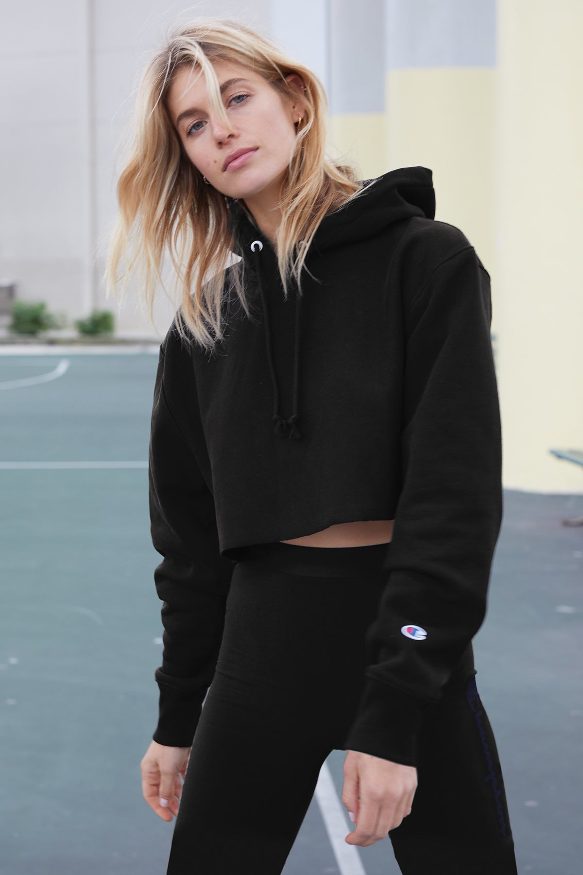 Champion ® Women’s Reverse Weave ® Cropped Cut-Off Hooded Sweatshirt Customizing