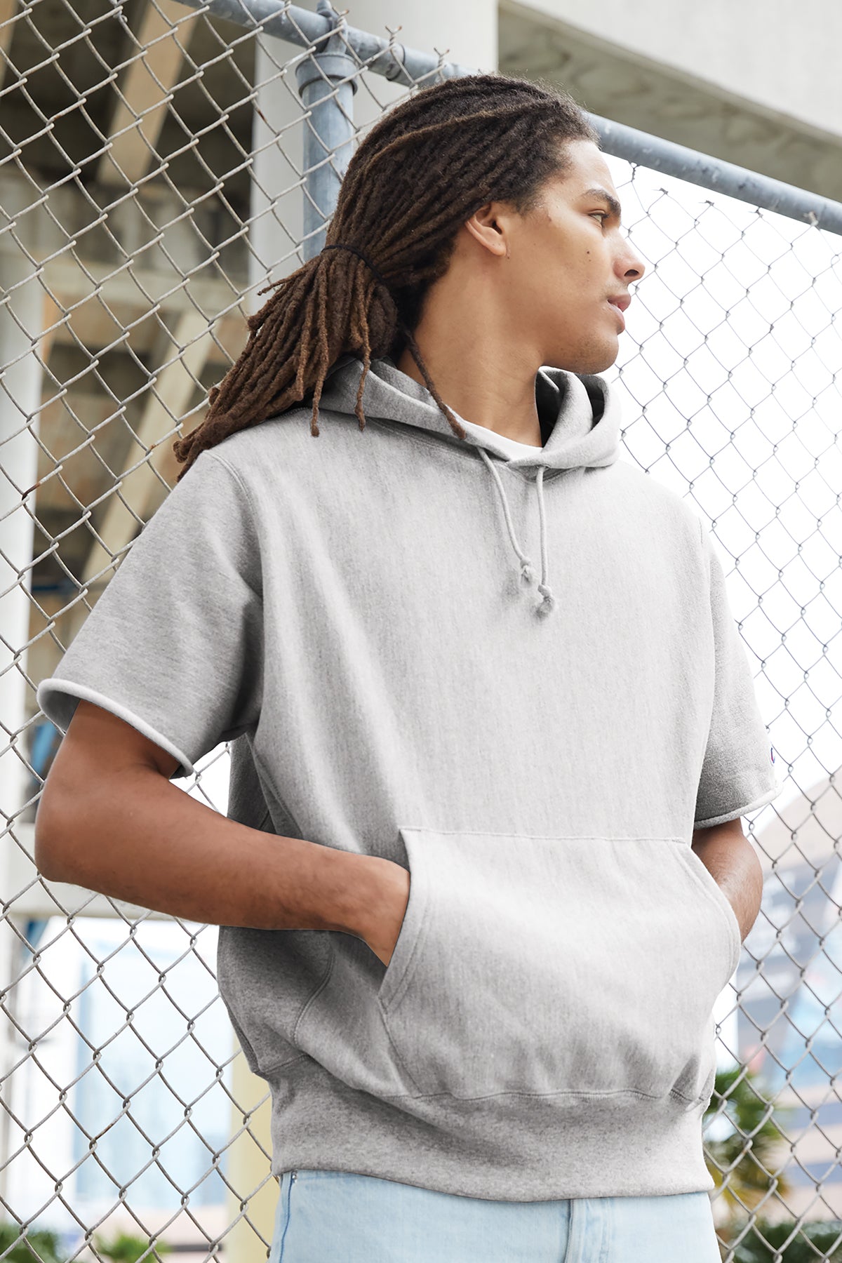 Champion ® Reverse Weave ® Short Sleeve Hooded Sweatshirt Customizing