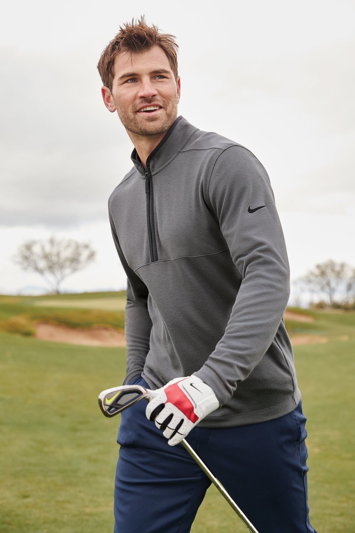 Nike Textured 1/2-Zip Cover-Up Customizing