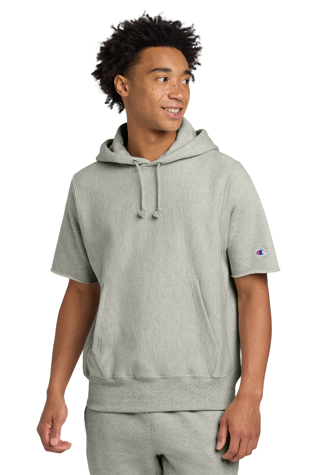 Champion ® Reverse Weave ® Short Sleeve Hooded Sweatshirt Customizing