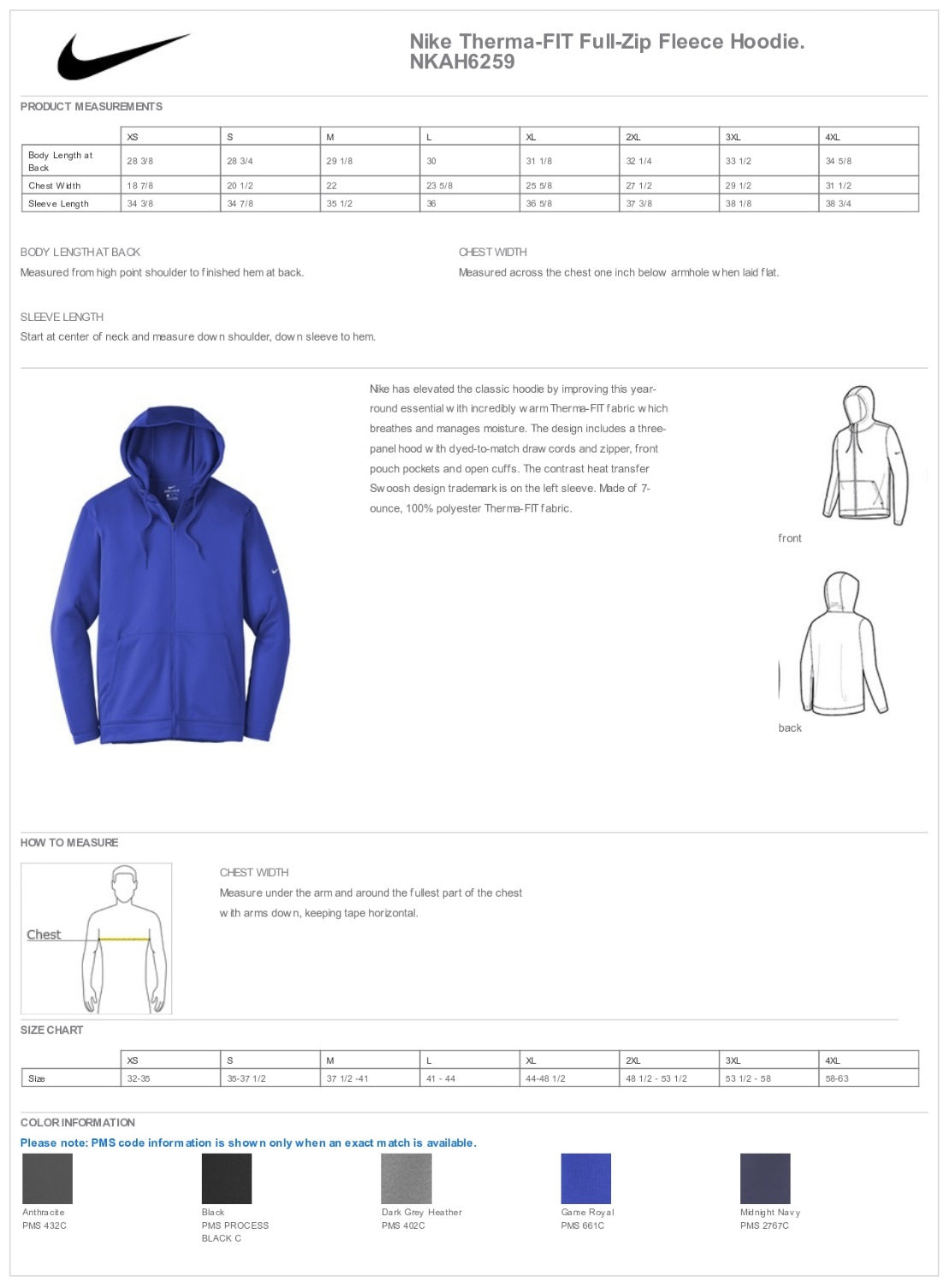 Nike Therma-FIT Full-Zip Fleece Hoodie Customizing
