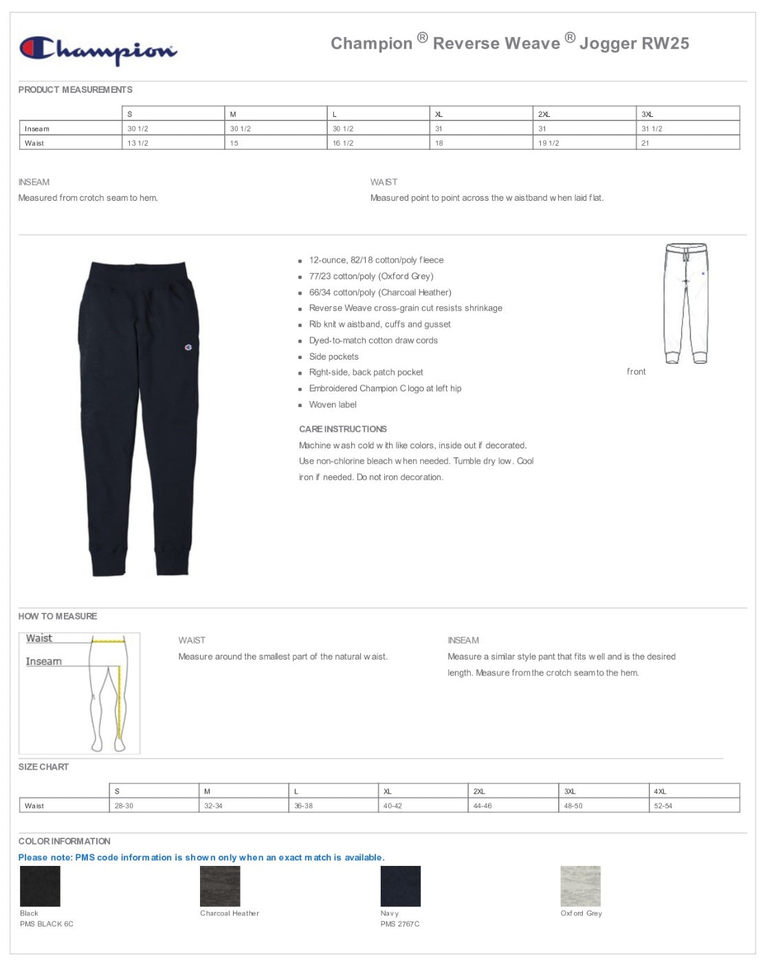 Champion ® Reverse Weave ® Jogger Customizing