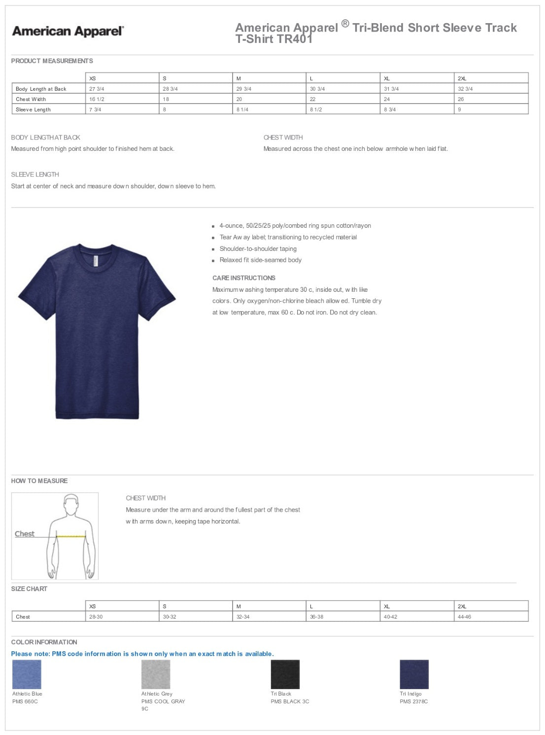 American Apparel ® Tri-Blend Unisex Track T-Shirt Customizing