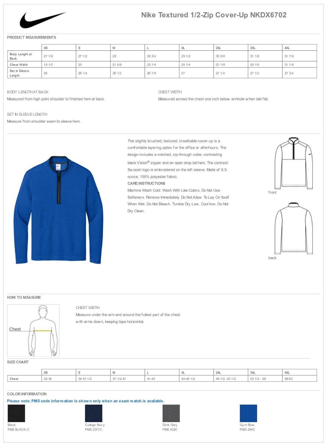 Nike Textured 1/2-Zip Cover-Up Customizing