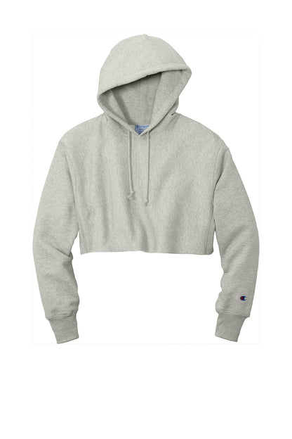 Champion ® Women’s Reverse Weave ® Cropped Cut-Off Hooded Sweatshirt Customizing